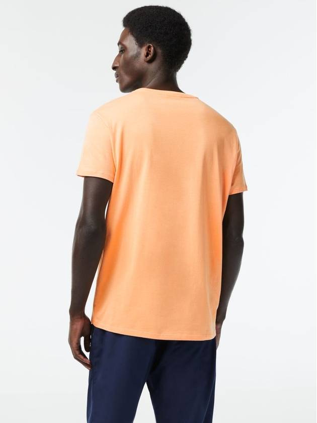 Crew Neck Pima Cotton Jersey Short Sleeve T-Shirt Light Orange - LACOSTE - BALAAN 4