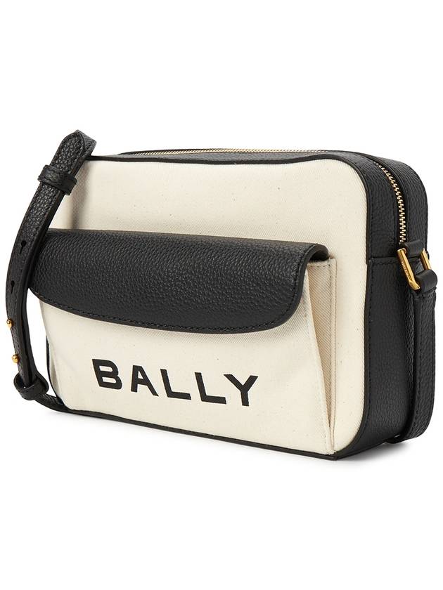 Bar Daniel Logo Print Cross Bag White - BALLY - BALAAN 3