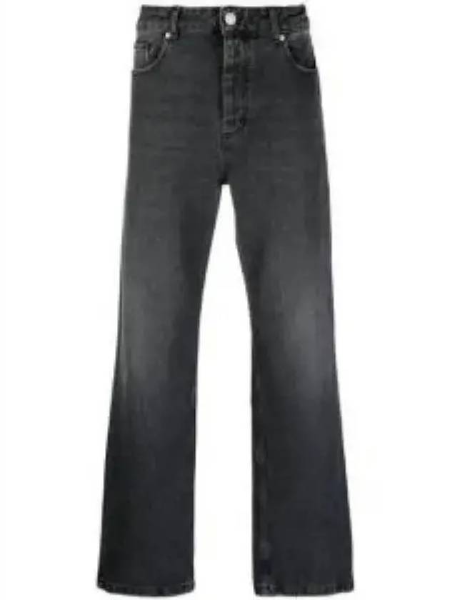 Straight Denim Jeans Used Black - AMI - BALAAN 2