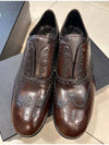 Men's Vintage Leather Brogues Brown - PRADA - BALAAN 4