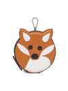 Fox Head Leather Key Holder Brown - MAISON KITSUNE - BALAAN 1