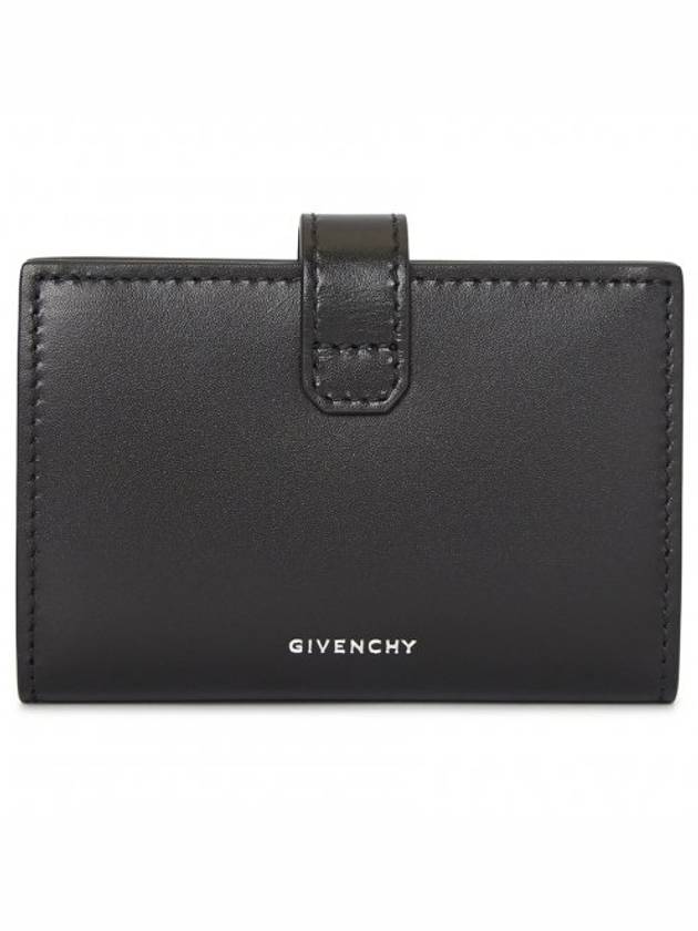 Silver Hardware 4G Leather Card Wallet Black - GIVENCHY - BALAAN 3