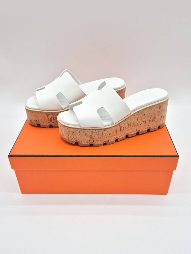 Eze 30 Calfskin Sandals White - HERMES - BALAAN 3