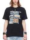 Patchwork Print Short Sleeve T-Shirt Black - MOOSE KNUCKLES - BALAAN 3