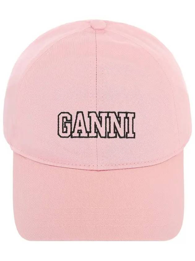 Embroid Logo Ball Cap Lilac - GANNI - BALAAN 3