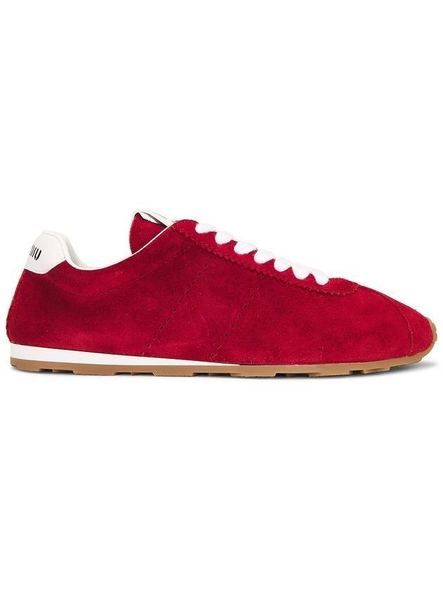 Plum suede low top sneakers Scarlett - MIU MIU - BALAAN 1