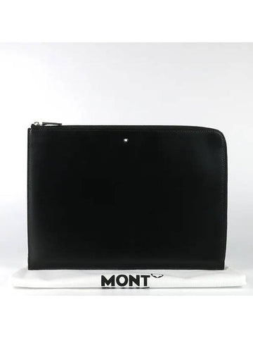 U0114519 Black Leather Meisterst ck Zipper Clutch - MONTBLANC - BALAAN 1