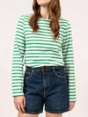 Minquiers Modern Stripe Long Sleeve T-Shirt Green - SAINT JAMES - BALAAN 5