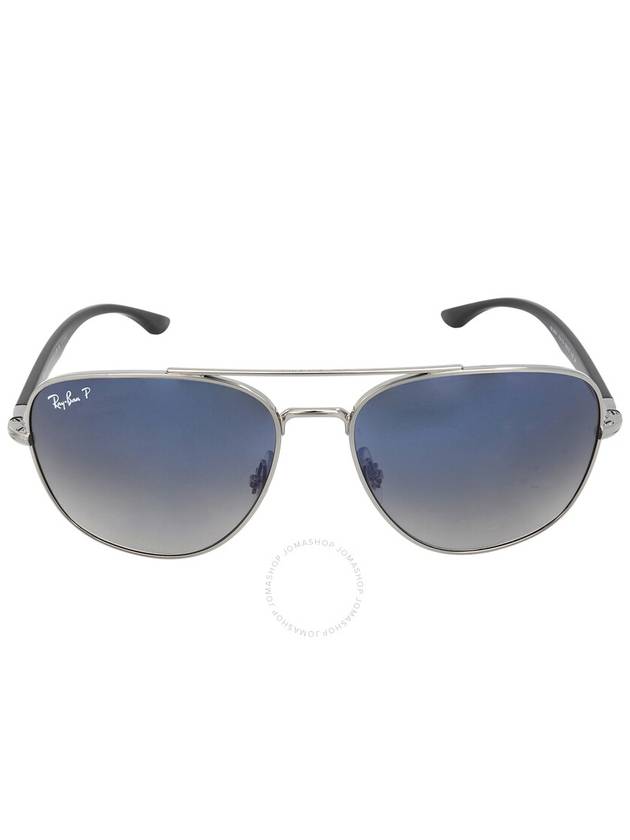 Ray Ban Polarized Blue Gradient Square Unisex Sunglasses RB3683 004/78 56 - RAY-BAN - BALAAN 1