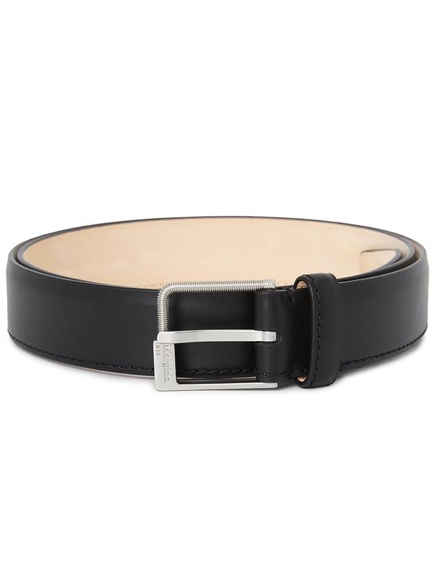 Screw Buckle Leather Belt Black - MAISON MARGIELA - BALAAN 2