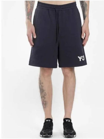 Y3 Logo Jersey Bermuda - YOHJI YAMAMOTO - BALAAN 1