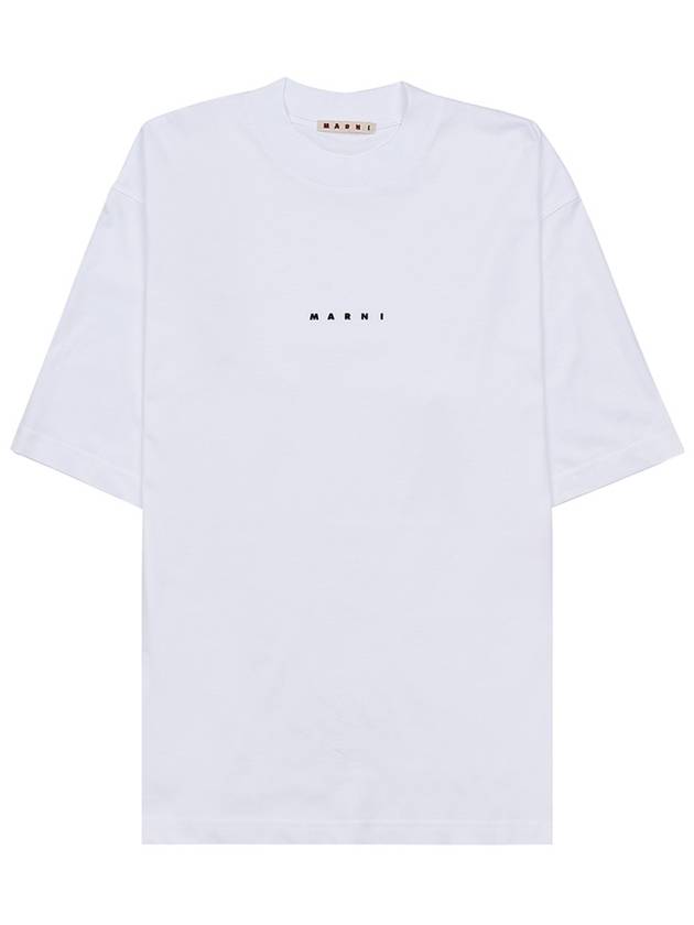 Logo Organic Cotton Short Sleeve T-Shirt White - MARNI - BALAAN 10