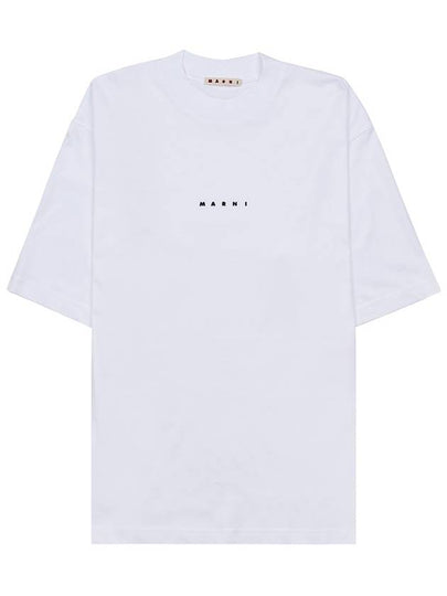 Logo Organic Cotton Short Sleeve T-Shirt White - MARNI - BALAAN 2