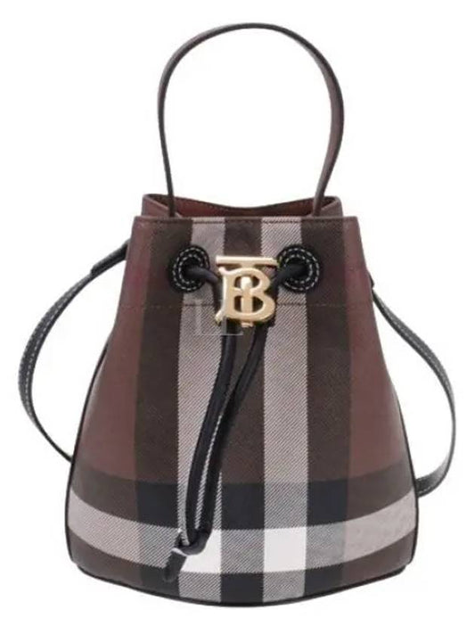 TB Mini Bucket Bag Dark Birch Brown - BURBERRY - BALAAN 2