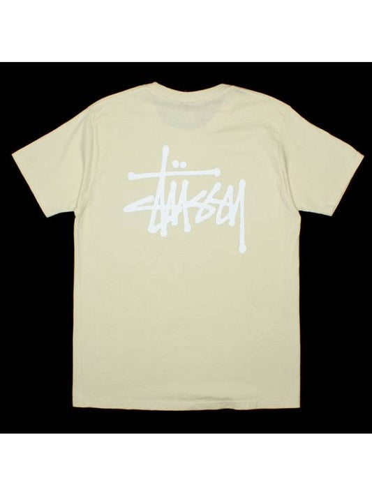 Basic logo short sleeve t shirt Putty beige 1904762 - STUSSY - BALAAN 1