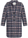 Gabriel Wool Check Single Coat Navy - ISABEL MARANT - BALAAN 2