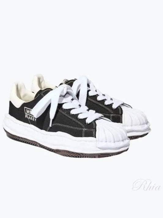 A08FW735 Black Blakey Canvas Low Top Sneakers - MIHARA YASUHIRO - BALAAN 1