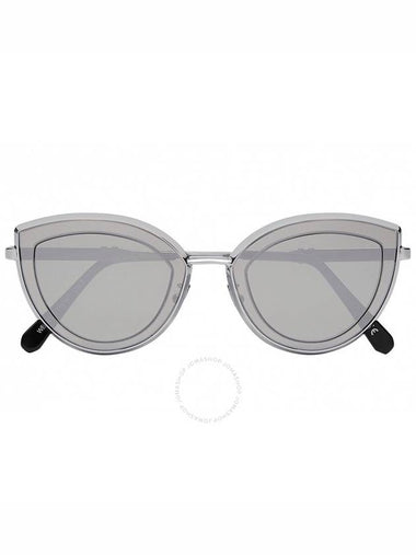 Philipp Plein Line Silver Cat Eye Ladies Sunglasses 000-WES0067-PTE003N-DKXC - PHILIPP PLEIN - BALAAN 1