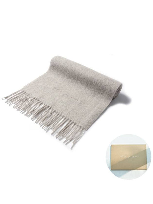 Virgin Wool 100 Muffler Light Oatmeal - WHITE PROJECT - BALAAN 2