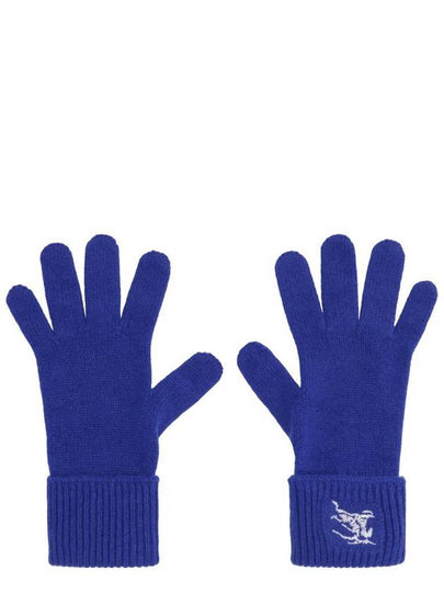 Embroidered EKD Gloves Blue - BURBERRY - BALAAN 2