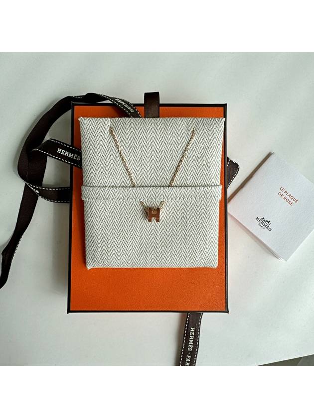 Mini PopAche Necklace New Gold Rose Gold H147992F - HERMES - BALAAN 4