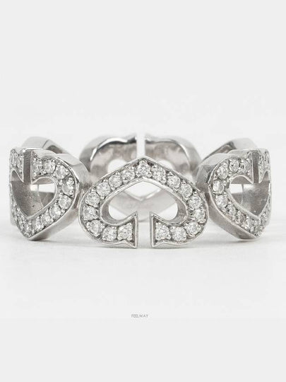 C heart ring white gold diamond 53 74369 - CARTIER - BALAAN 2