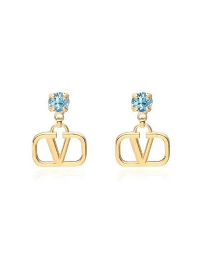 Valentino 2W2J0H29 YCW 64X J0H29 Garavani V logo drop earrings - RED VALENTINO - BALAAN 2