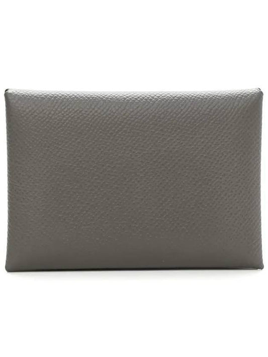 Calvi Card Wallet Gris - HERMES - BALAAN 1