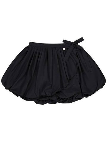 Balloon Mini Wrap A-Line Skirt Black - DON’T ASK MY PLAN - BALAAN 1