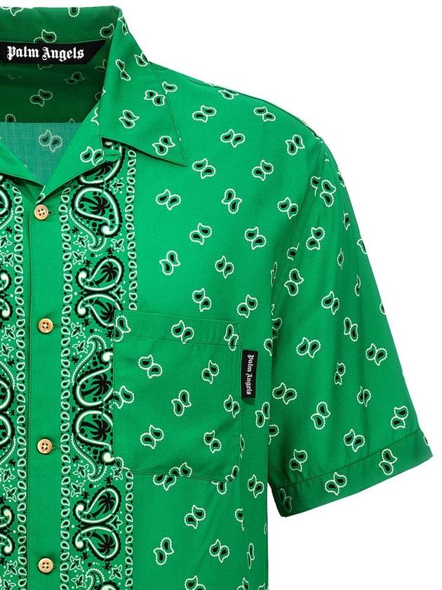 Long Sleeve Shirt PMGG005S24FAB006 5555 GREEN - PALM ANGELS - BALAAN 4