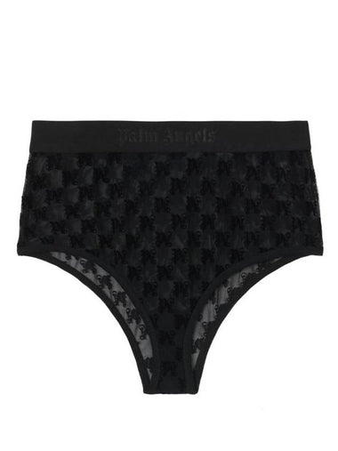 Monogram Pattern High Waist Panties - PALM ANGELS - BALAAN 1