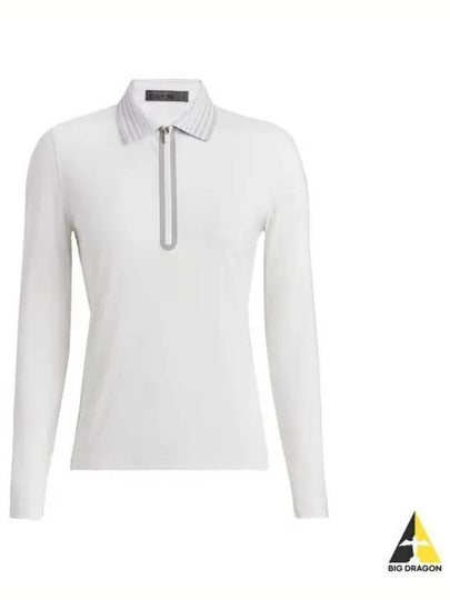 Silky Tech Nylon Quarter Polo Long Sleeve T-Shirt Snow - G/FORE - BALAAN 2