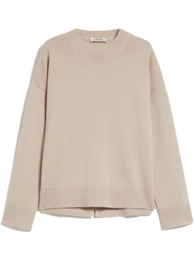 Venezia Wool Cashmere Knit Top Sand - S MAX MARA - BALAAN.