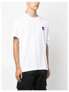 Slimfit Cotton Jersey Short Sleeve T-shirt White - STONE ISLAND - BALAAN 5