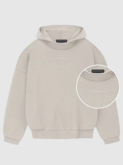 Logo Print Cotton Blend Hoodie Heather Beige - FEAR OF GOD ESSENTIALS - BALAAN 2