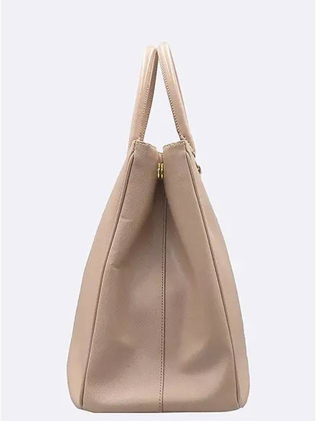 BN1786 Pink beige SAFFIANO LUX gold triangle logo tote bag - PRADA - BALAAN 3