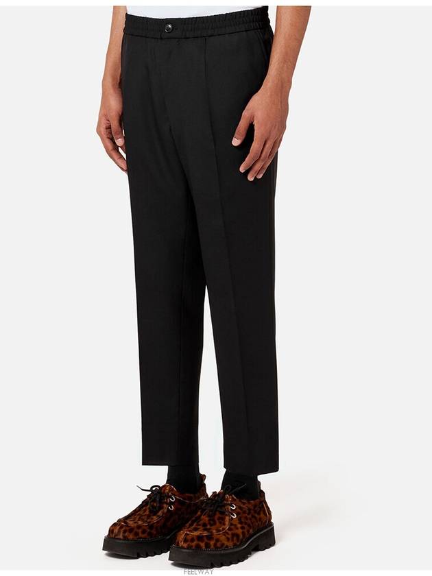 Banding Cropped Straight Pants Black - AMI - BALAAN 3