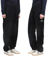 Garment Dyed Wappen Patch Jogger Pants Black - STONE ISLAND - BALAAN 4