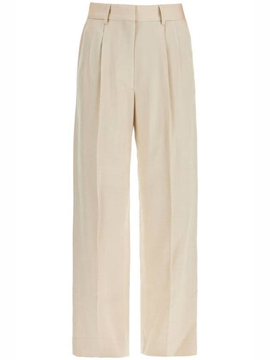 ivory viscose pants with embroidered pocket - BLAZE MILANO - BALAAN 1