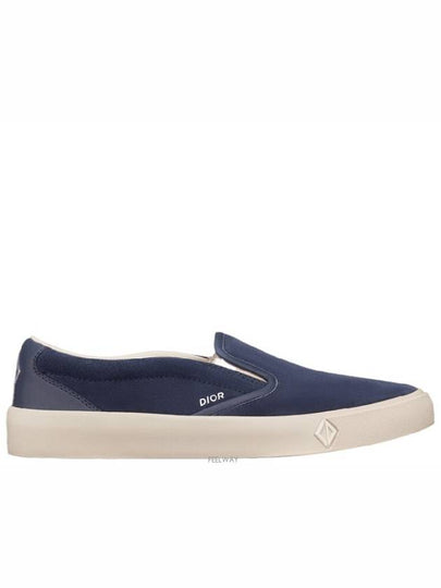 B101 Suede Smooth Calfskin Slip On Sneakers Navy - DIOR - BALAAN 2