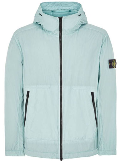 Men's Wappen Patch Nylon Hooded Jacket Blue - STONE ISLAND - BALAAN 2