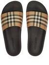 Check Furley Slippers Beige - BURBERRY - BALAAN 4