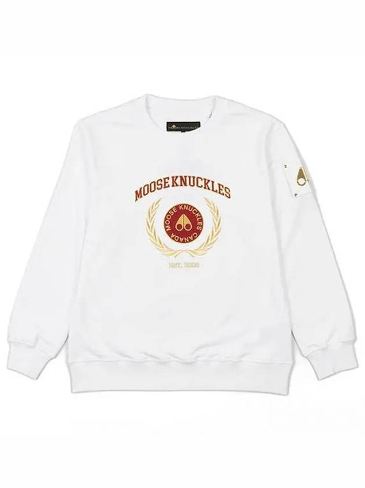 Logo embroidery men s sweatshirt M33MS673GH 160 1032828 - MOOSE KNUCKLES - BALAAN 1