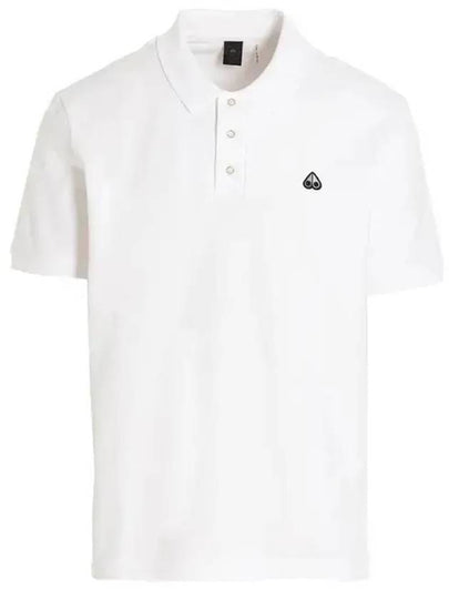 Embroidered Logo Short Sleeve Polo Shirt White - MOOSE KNUCKLES - BALAAN 2