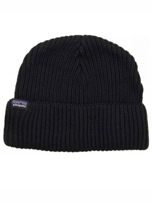 Fisherman's Rolled Logo Patch Beanie Black - PATAGONIA - BALAAN 2