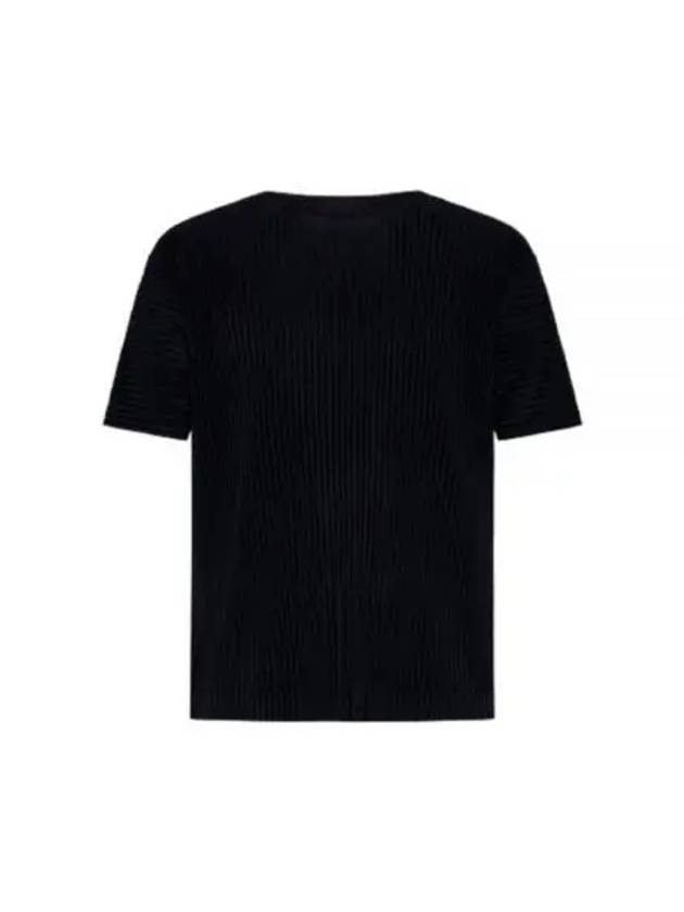 Pleated Short Sleeve T-Shirt Black - ISSEY MIYAKE - BALAAN 2