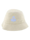 Haley Embroidered Logo Bucket Hat Ivory - ISABEL MARANT - BALAAN 2