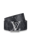 Men's LV Line Reversible Leather Belt Black Khaki - LOUIS VUITTON - BALAAN 1