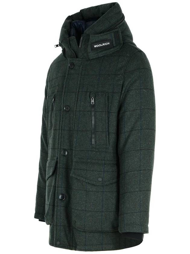 Woolrich 'Artic Wool' Green Wool Blend Parka - WOOLRICH - BALAAN 2