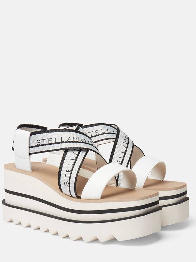 striped platform sandals white - STELLA MCCARTNEY - BALAAN 4